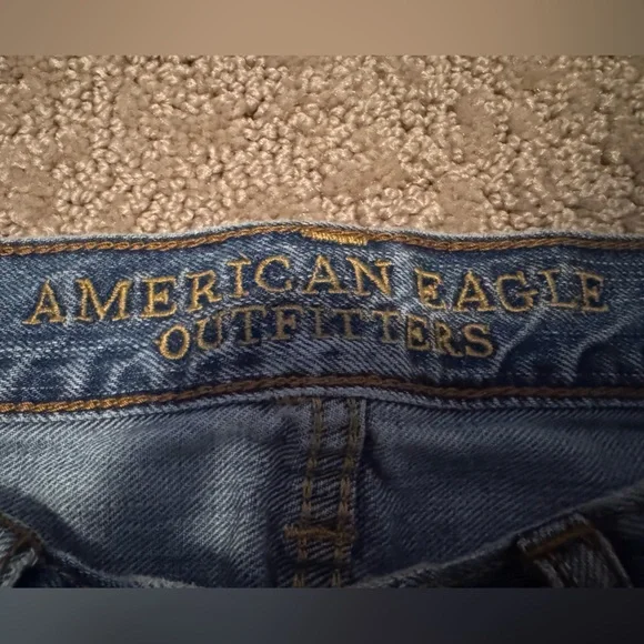 American Eagle Outfitters Blue Straight Jeans Classic Style - Picture 2 of 3